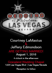 Las Vegas Destination Wedding Invitations Announcements Zazzle Ca