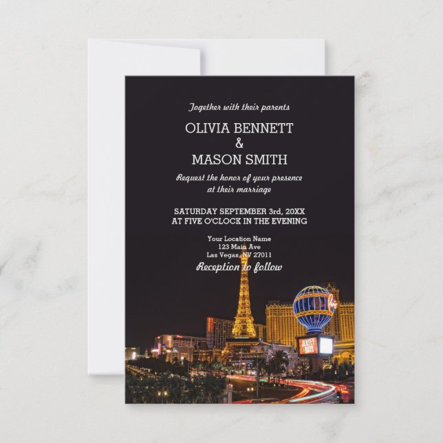Las Vegas Destination Wedding Invitation (Front)