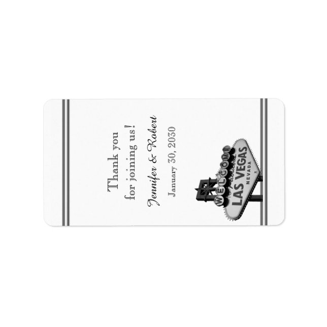 Las Vegas Destination Wedding Lip Balm Label (Front)