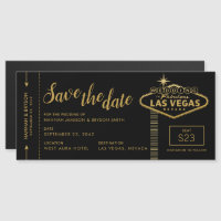 Las Vegas Destination Wedding Save the Date Magnet