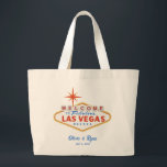 Las Vegas Destination Wedding Welcome  Large Tote Bag<br><div class="desc">Get ready for a memorable Las Vegas wedding with this customizable wedding welcome tote bag! It's the perfect gift tote that guests will actually want to keep.</div>