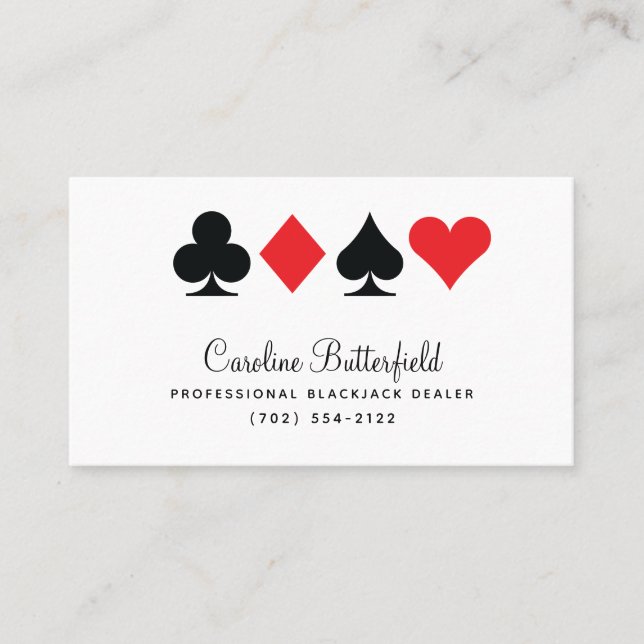 Las Vegas Destiny Red and Black Business Card (Front)