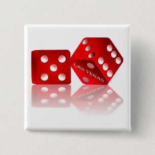 Las Vegas Dice 2 Inch Square Button