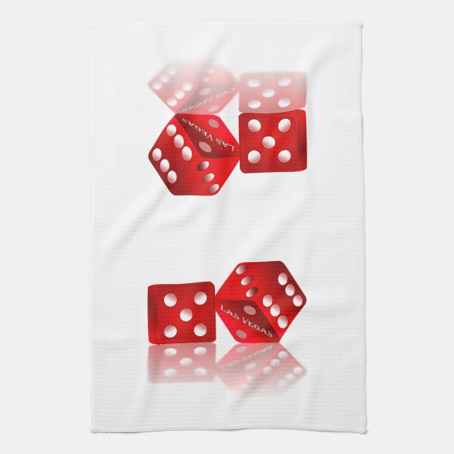 Las Vegas Dice Kitchen Towel (Vertical)