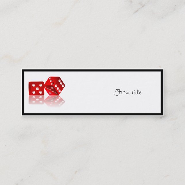 Las Vegas Dice Mini Business Card (Front)