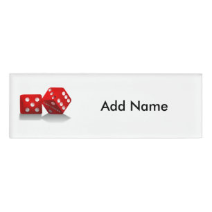 Las Vegas Dice Name Tag