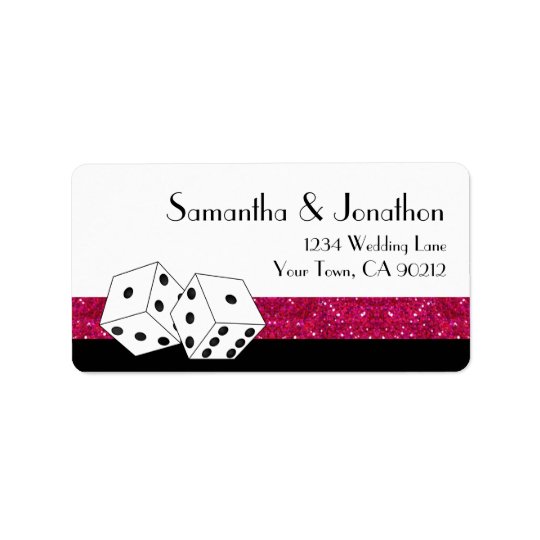 Las Vegas Dice Theme Hot White Pink Glitter Look