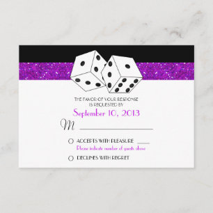 Las Vegas Dice Thème RSVP Purple Faux Parties scin