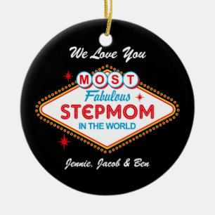 Las Vegas Fabulous Step Mom Personalized Ornament