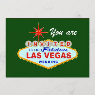 Las Vegas Faire-part de mariage GREEN