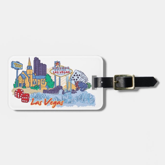 Las Vegas Famous City Luggage Tag (Front Horizontal)