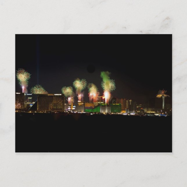 Las Vegas Fireworks Postcard (Front)