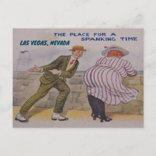 LAS VEGAS FUNNY VINTAGE POSTCARD
