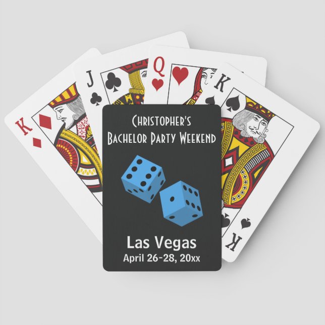 Las Vegas Gambling Bachelor Party Trip Favour Playing Cards (Back)