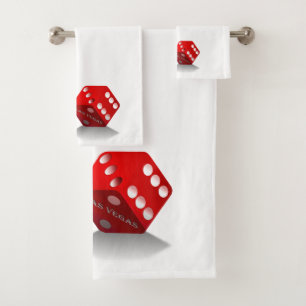Las Vegas Gambling Craps Dice  Bath Towel Set