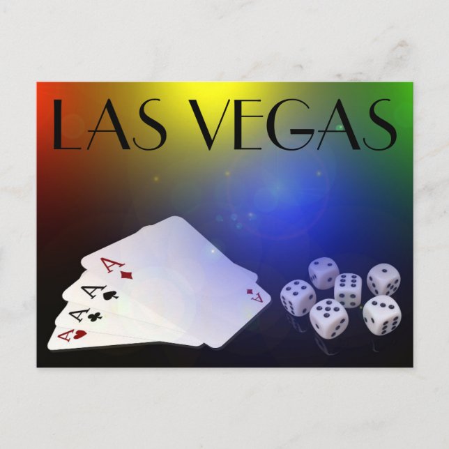 LAS VEGAS gambling Postcard (Front)
