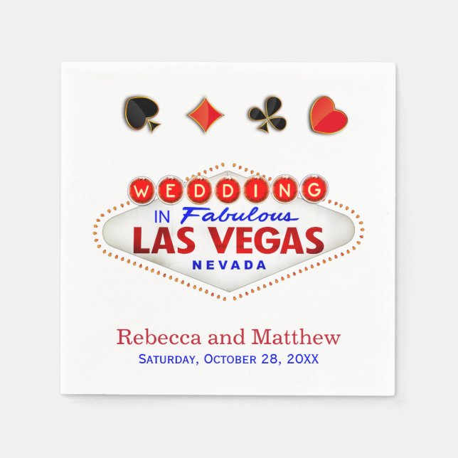 Las Vegas Getting Married Fabulous Wedding Napkin (Front)