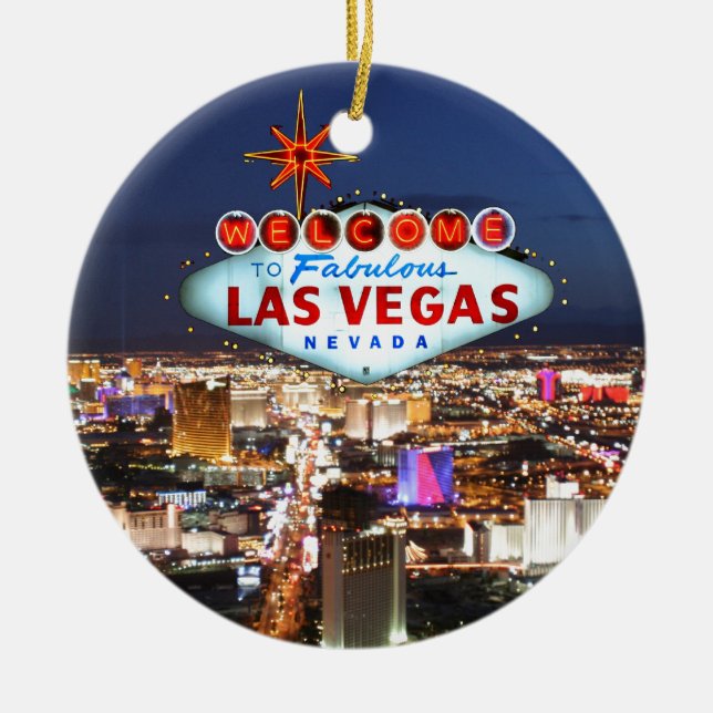 Las Vegas Gifts Ceramic Ornament (Front)