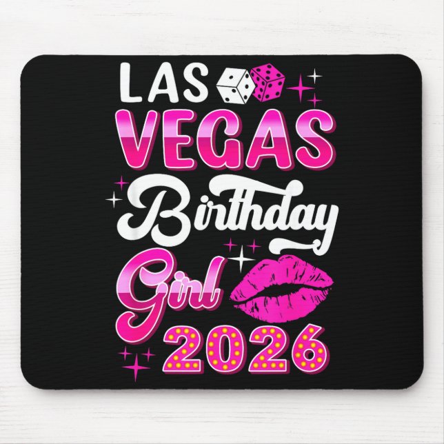 Las Vegas Girls Trip 2026 Cruise Trip Matching Bir Mouse Pad (Front)