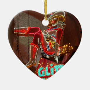 Las Vegas Glitter Gulch Ceramic Ornament