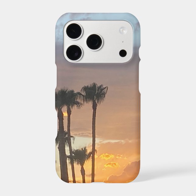 Las Vegas Golden Sunset Palm Tree iPhone Case (Back)
