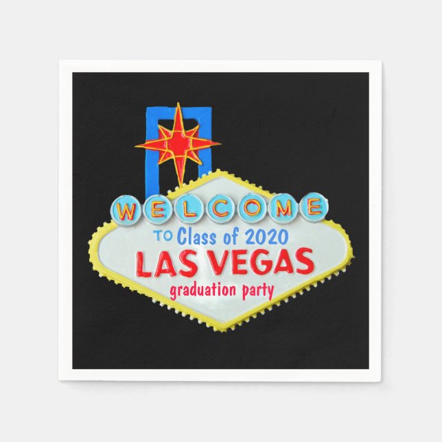 Las Vegas Graduation Napkin (Front)