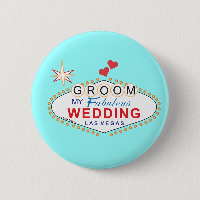 Las Vegas Groom 2 Inch Round Button (Front)