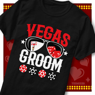 Las Vegas Groom Bachelor Party Casino Chips Cards T-Shirt