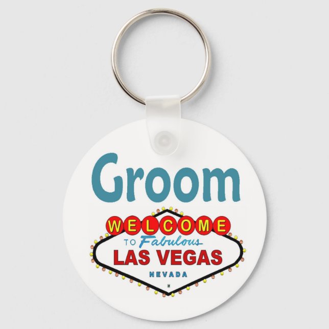 Las Vegas Groom Keychain (Front)
