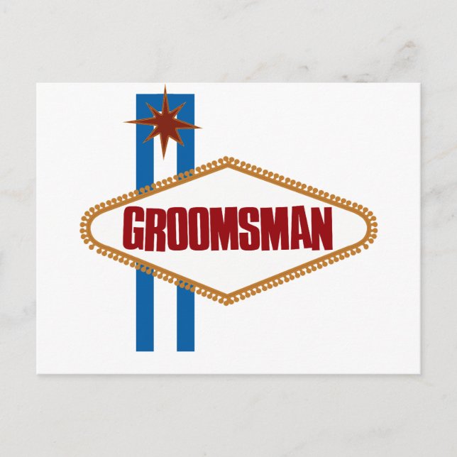 Las Vegas Groomsman Postcard (Front)