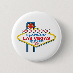 Las Vegas Honeymoon 2 Inch Round Button