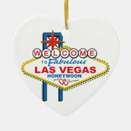 Las Vegas Honeymoon Ceramic Ornament