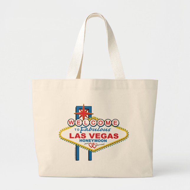 Las Vegas Honeymoon Large Tote Bag (Front)