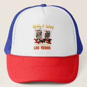 Las Vegas Hubby Wifey Wedding Anniversary Trucker Hat