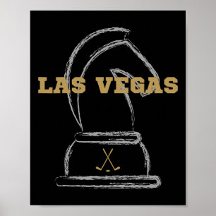 Las Vegas Ice Hockey Sports Team Golden Novelty At Poster