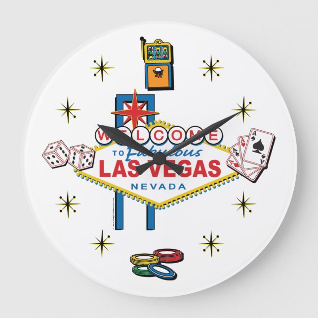Las Vegas Icon Large Clock (Front)