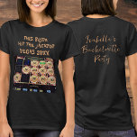 Las Vegas Jackpot Bachelorette Party Name & Photo T-Shirt<br><div class="desc">It's time to hit the jackpot in Vegas. You can change the slot photo to a photo of your choice or leave it the same. The back of the t shirt has your name and occasion. To change or delete any text and photos click on the personalize button.</div>