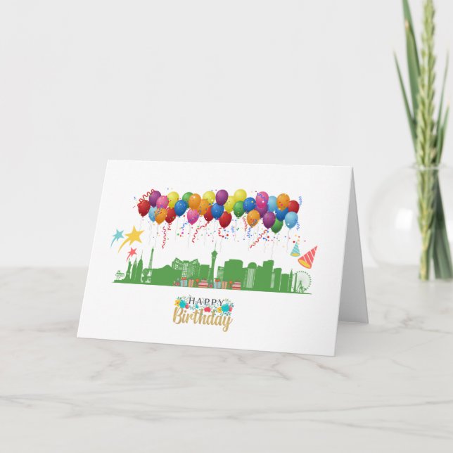 Las Vegas jolies cartes d'anniversaire (Devant)