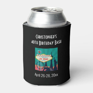Las Vegas Landmark Birthday Party Trip Favor Can Cooler