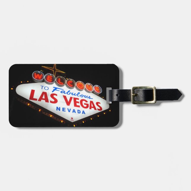 Las Vegas Luggage Tag (Yellow) (Front Horizontal)