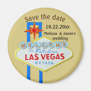 Las Vegas Mariage Enregistrer la date Magnet
