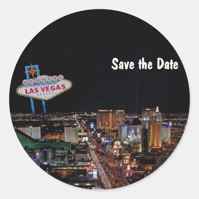 Las Vegas Mariage Enregistrer le sticker date (Devant)