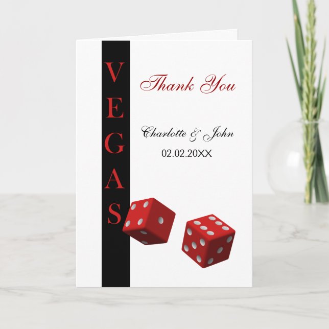 Las Vegas Mariage Merci cartes (Devant)
