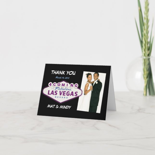 Las Vegas Mariage Merci Cartes photos (Devant)