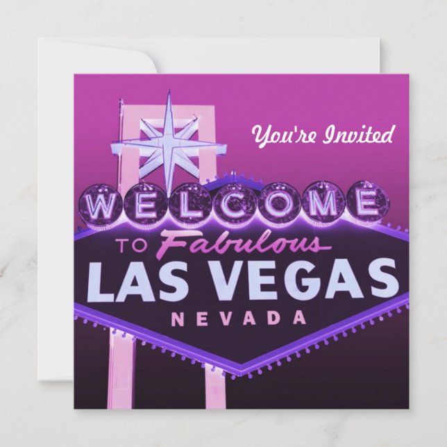 Las Vegas Mariage ou tout événement Invitation off (Devant)
