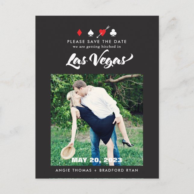 Las Vegas Mariage Photo Enregistrer la date Carte  (Devant)
