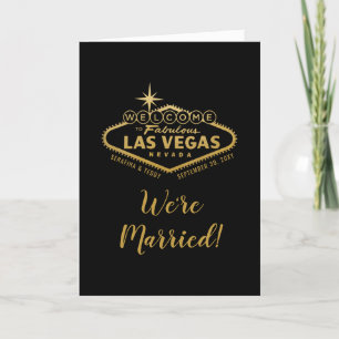 Las Vegas Mariage plié Faire-part vertical