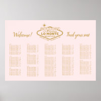 Las Vegas Marquee Custom Text Pink Gold Welcome