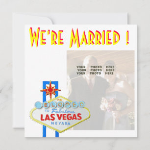 Las Vegas Marriage Announcement  Newlyweds Photo