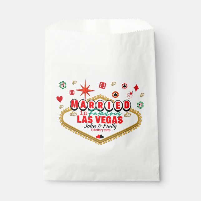 Las Vegas Married Couple Matching Vacation Nevada Favour Bag (Front)